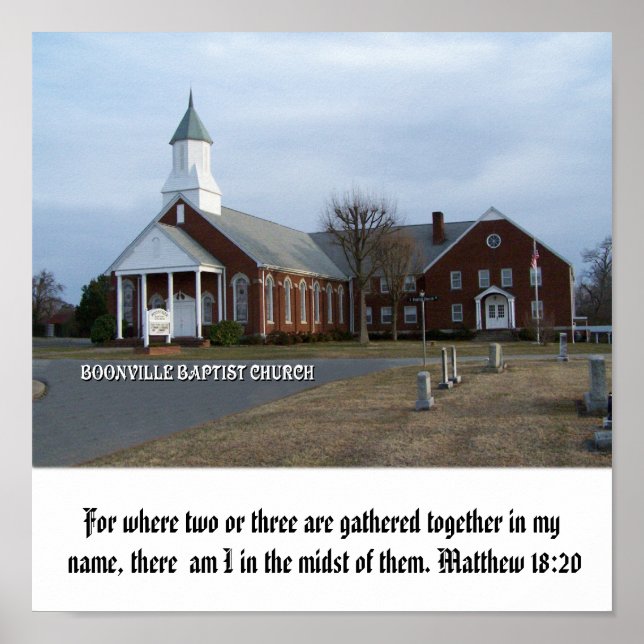 BOONVILLE BAPTIST CHURCH-POSTER POSTER (Front)
