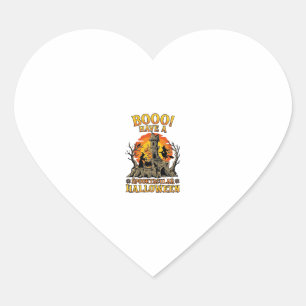Booo Spooktacular Halloween Witch Cauldron Castle Heart Sticker