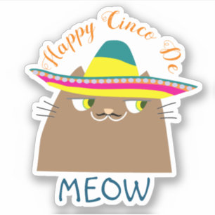 Booo The Cat Happy Cinco de Mayo , Cute Mexican
