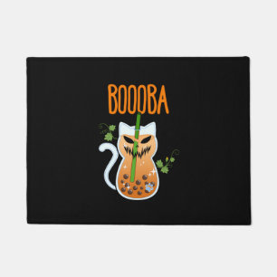 Boooba Kawaii Boba Tea Drink Cat Lover Halloween G Doormat
