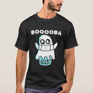 Boooba Kawaii Boba Tea Drink Hiding Inside A Hallo T-Shirt
