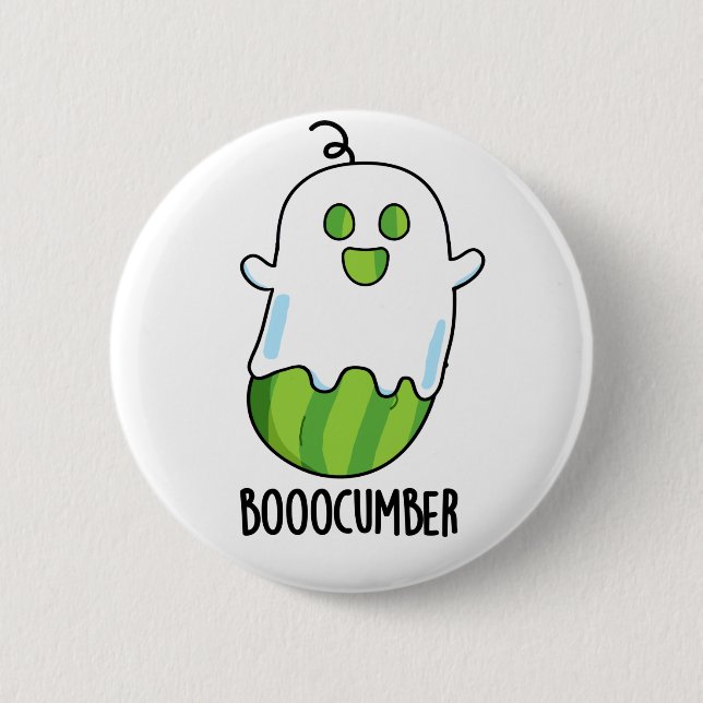 Booocumber Funny Ghost Cucumber Pun  6 Cm Round Badge (Front)