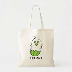 Booocumber Funny Ghost Cucumber Pun Tote Bag