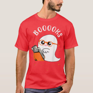 Booooks! Cute Ghost Reading Library Books Hallowee T-Shirt