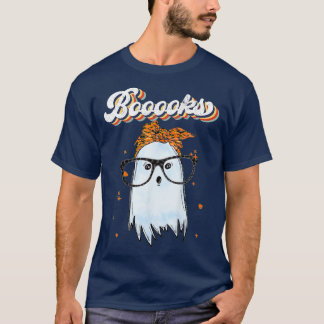 Booooks! Cute Ghost Reading Library Books Hallowee T-Shirt