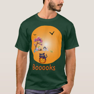 Booooks Ghost Boo Read Books Library Funny  T-Shirt
