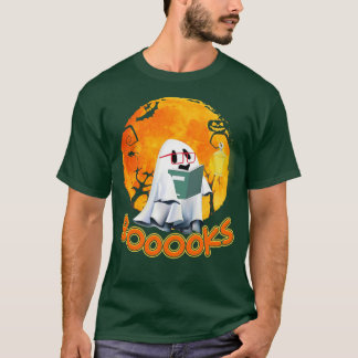 Booooks Ghost Boo Read Books Library Gift Teacher T-Shirt