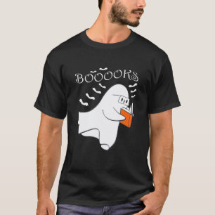 Booooks Ghost Books  Halloween Teacher Reading 1 T-Shirt