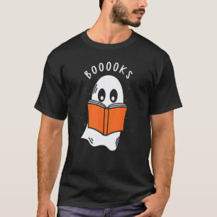 Booooks Ghost Books Halloween Teacher Teacher T-Shirt
