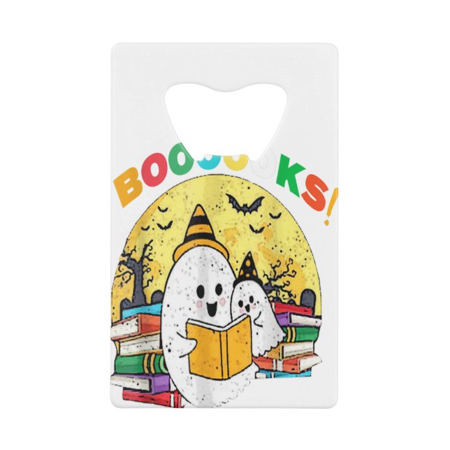 Booooks Ghost Funny Halloween Teacher Book Library (Front)