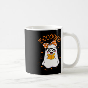 Booooks Ghost Halloween Women Teacher Book Library Coffee Mug