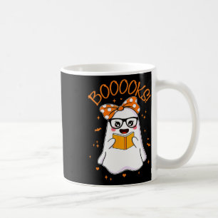 Booooks Ghost Halloween Women Teacher Book Library Coffee Mug