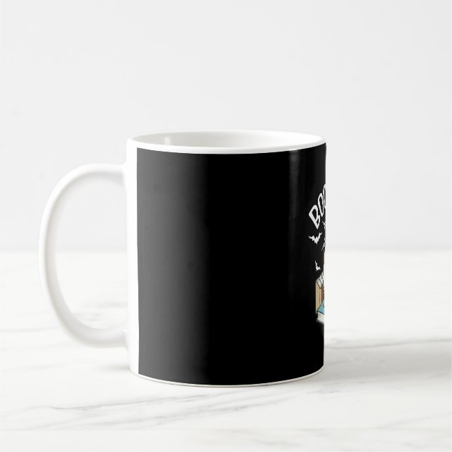 Booooks Ghost Read Books Halloween Funny Reading Coffee Mug (Left)