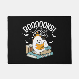 Booooks Ghost Read Books Halloween Funny Reading Doormat