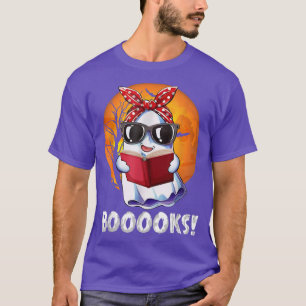 Booooks Ghost Shirt Boo Read Books Library Gift Te