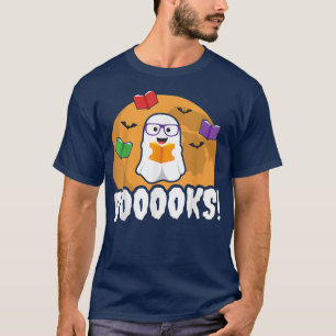 Booooks Ghost T Boo Read Books Library Gift Funny T-Shirt