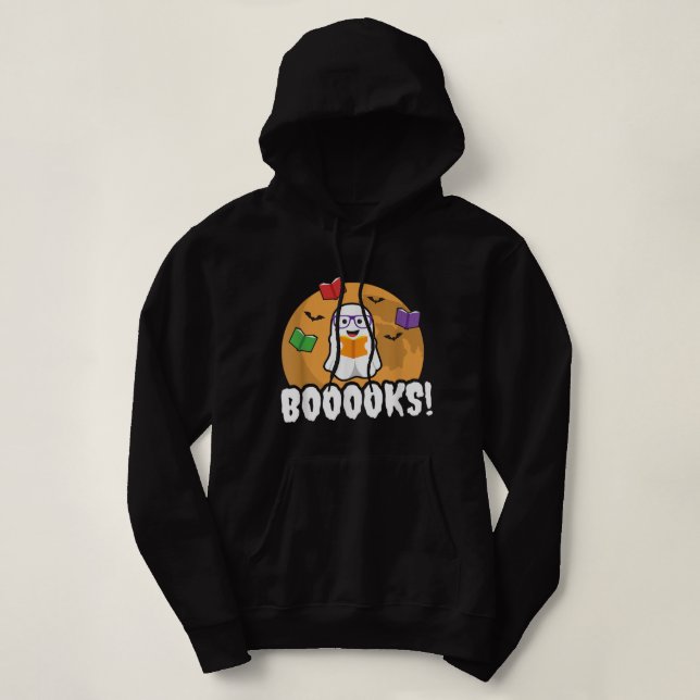Booooks Ghost T Shirt Boo Read Books Library Gift  (Design Front)