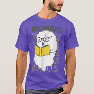 BOOOOKS! Spooky Ghost Funny BOOKS Reading Meme Hal T-Shirt