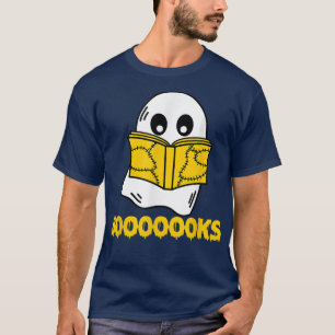 Boooooks Cute Ghost Funny Reading Halloween Costum T-Shirt