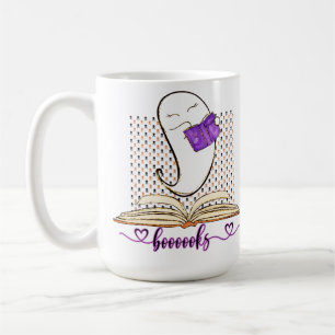 Boooooks! Ghost And Book Halloween Reading  Coffee Mug