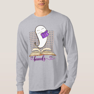 Boooooks! Ghost And Book Halloween Reading T-Shirt