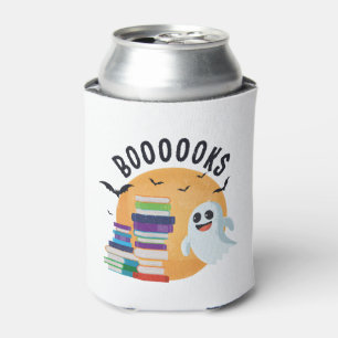 Boooooks Halloween, Booooks Cute Halloween Can Cooler