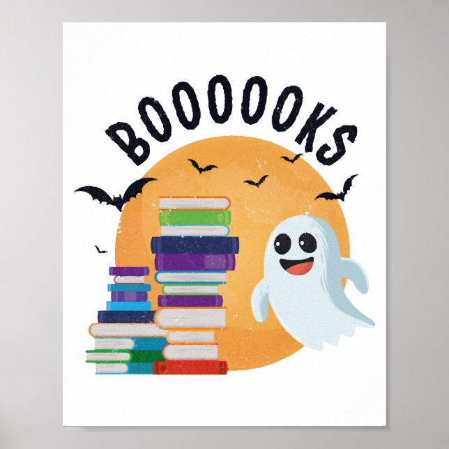 Boooooks Halloween, Booooks Cute Halloween    Poster (Front)