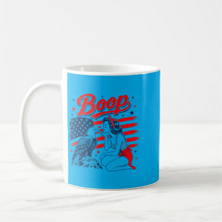 Boop Patriotic Pinup Girl Bald Eagle 4th Of July Coffee Mug