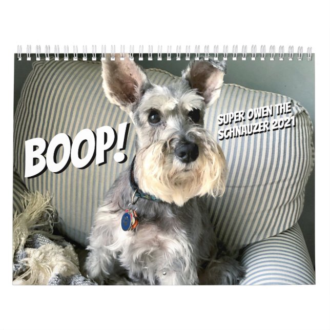 Boop! Super Owen the Schnauzer 2021 Calendar (Cover)