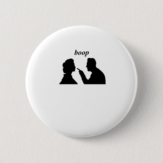 Boop The Nose 6 Cm Round Badge (Front)