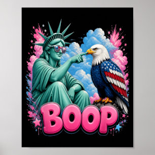 Boop Vintage Statue Of Liberty And Eagle Funny Poster