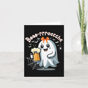 Boorachas Funny Halloween Ghost Drinking Margarita Card