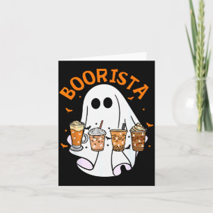 Boorista Barista Ghost Coffee Halloween Soky Seaso Card