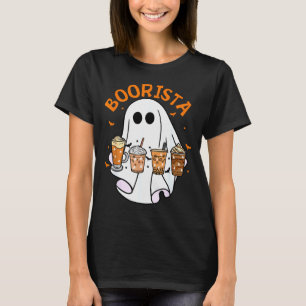 Boorista Barista Ghost Coffee Halloween Soky Seaso T-Shirt