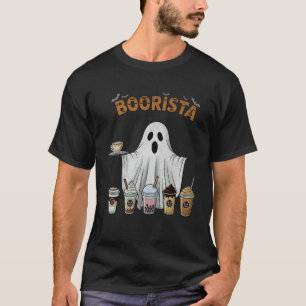 Boorista Ghost Coffee Barista Halloween Spooky Sea T-Shirt