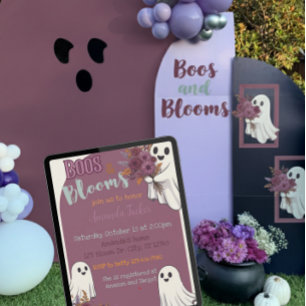 Boos and Blooms Baby Shower Invitation