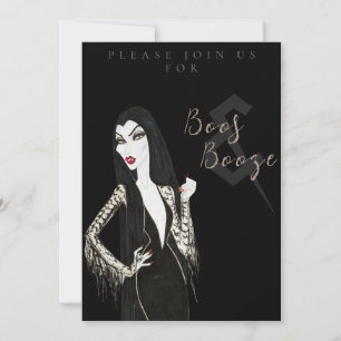 Boos and Booze Adult Halloween Party Invitation