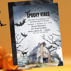   Boos and Booze Adult Halloween Party Invitation