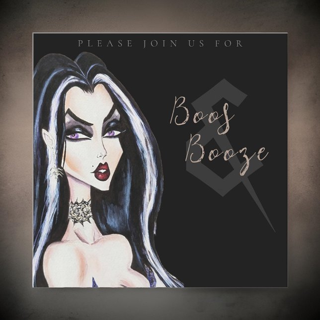 Boos and Booze Adult Halloween Party Invitation (Creator Uploaded)