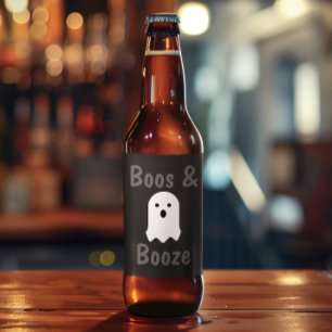 Boos and Booze Halloween Beer Bottle Label