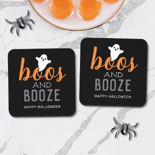 Boos and Booze Halloween Party Coaster