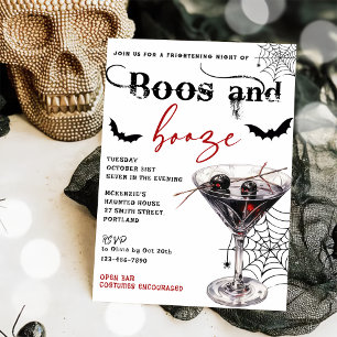Boos And Booze Halloween Party Invitation