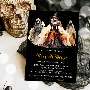 Boos And Booze Halloween Party Invitation
