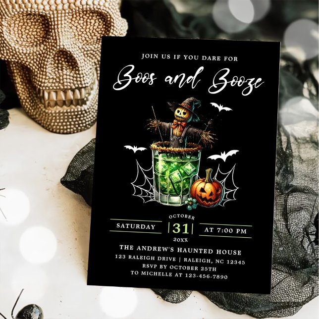Boos And Booze Halloween Party Invitation (Creator Uploaded)