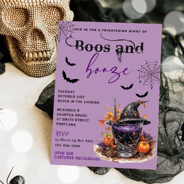 Boos And Booze Halloween Party Invitation (Creator Uploaded)