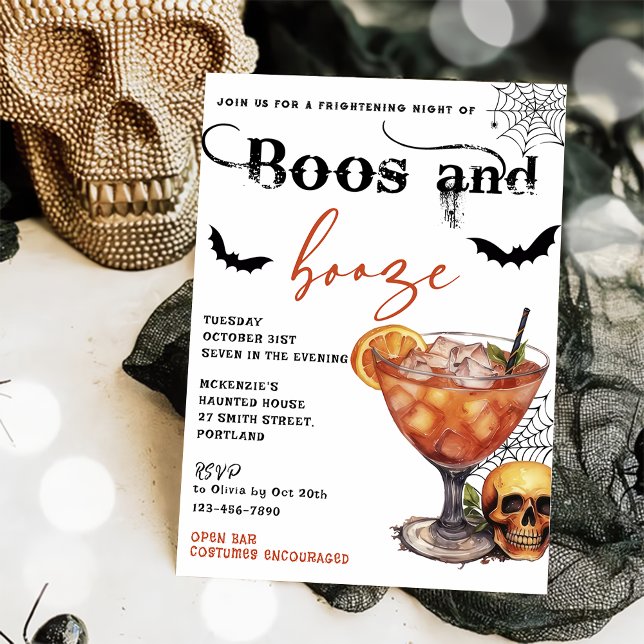 Boos And Booze Halloween Party Invitation (Creator Uploaded)