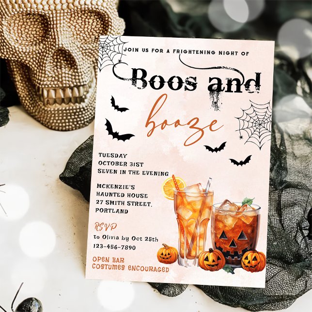 Boos And Booze Halloween Party Invitation (Creator Uploaded)