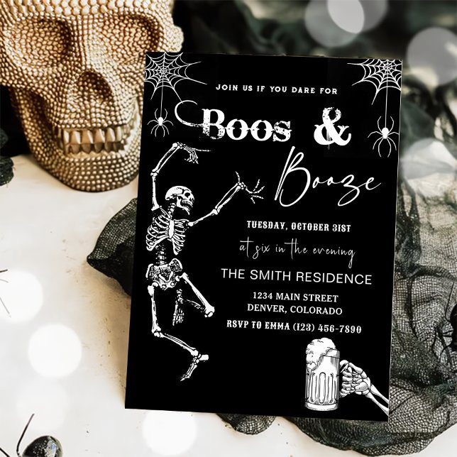 Boos And Booze Halloween Party Invitation (Creator Uploaded)