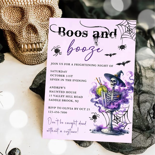 Boos And Booze Halloween Party Invitation (Creator Uploaded)