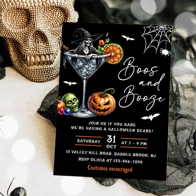 Boos And Booze Halloween Party Invitation (Creator Uploaded)